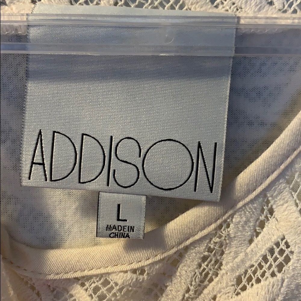 Addison Off White Shattered Dress Size Large - Picture 4 of 7
